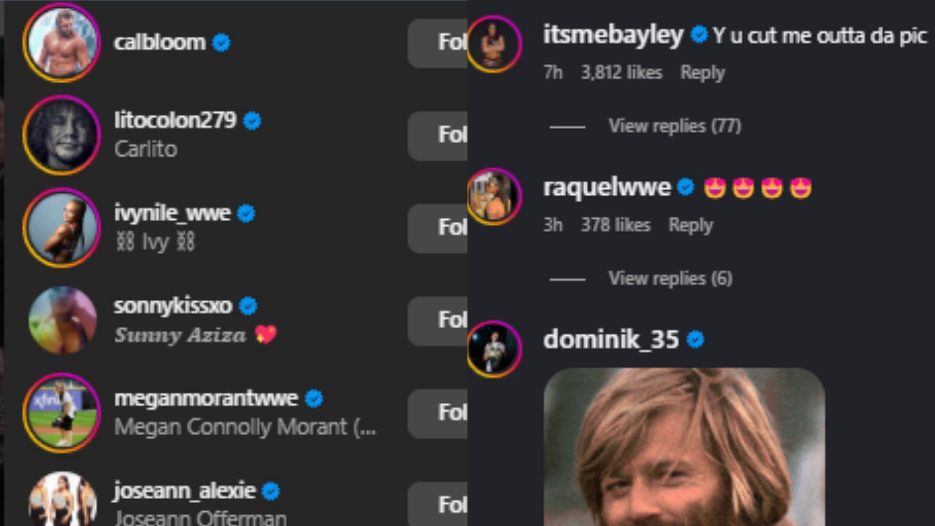 Dominik Mysterio, Raquel Rodriguez, and multiple other WWE stars have reacted (Credit: Liv Morgan's Instagram)